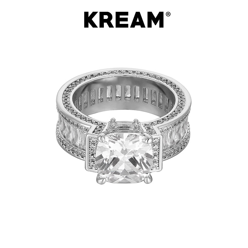 KREAM イリデッセント バゲット ダイヤモンド リング