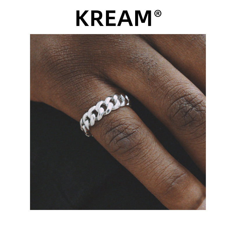 KREAM S925 Sterling Silver CUBAN RING