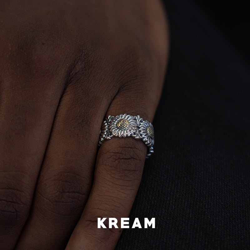 KREAM S925 デイジーリング スターリングシルバー デイジーリング サイズ調整可能