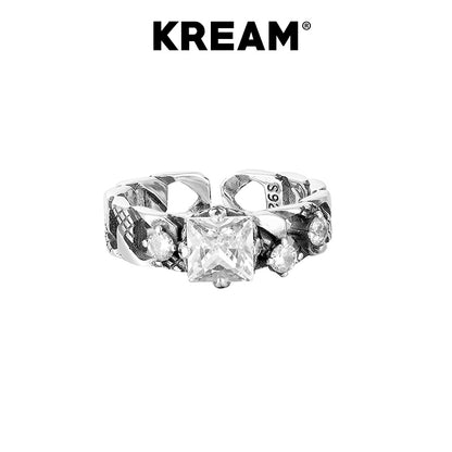 KREAM S925 Sterling Silver Vintage Zirconia Ring