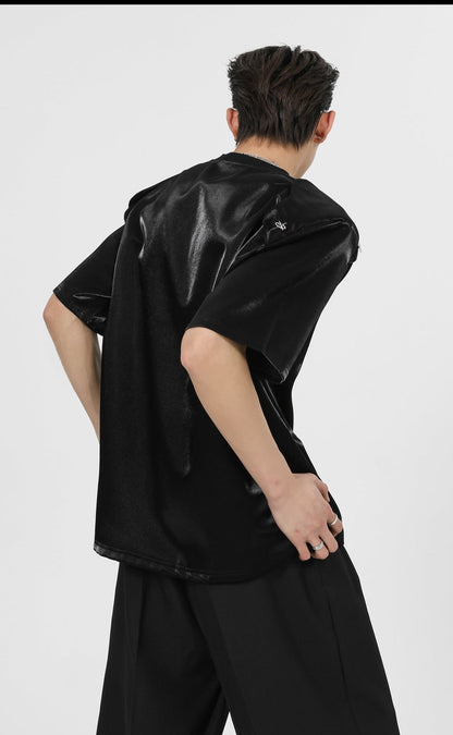 Paneled Shoulder Pads T-Shirt