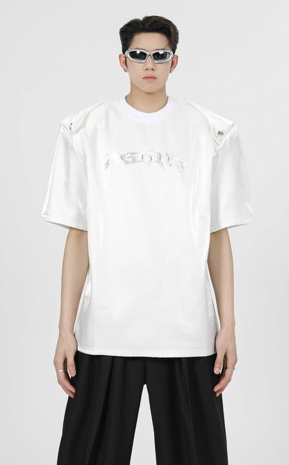 Paneled Shoulder Pads T-Shirt