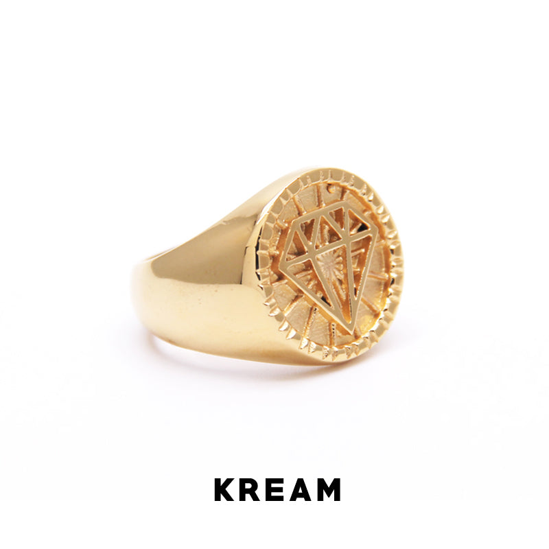 KREAM gold plated diamond ring