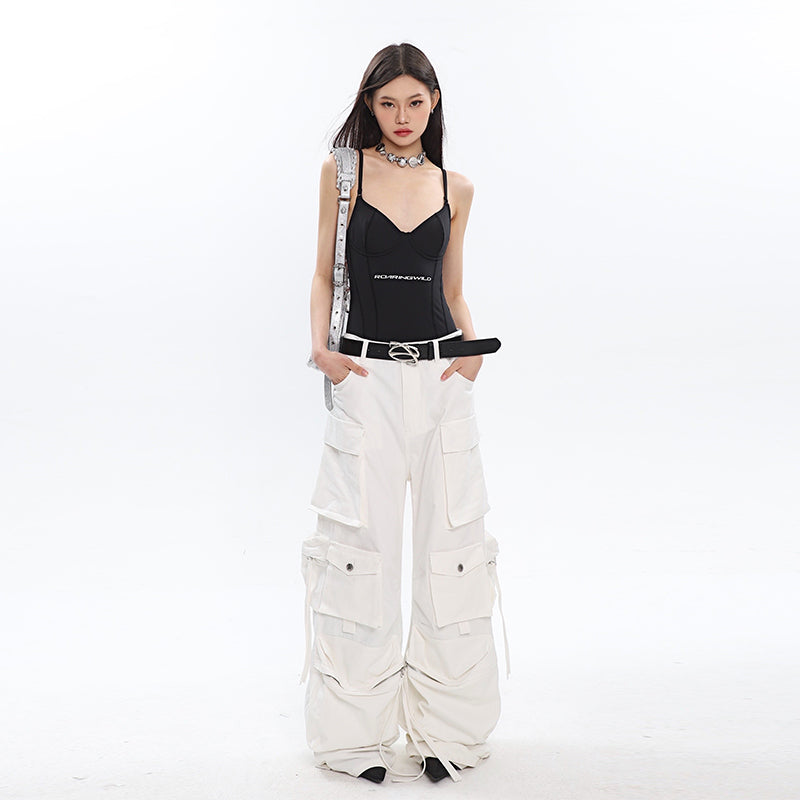 Multi-pocket Pleated Cargo Pants