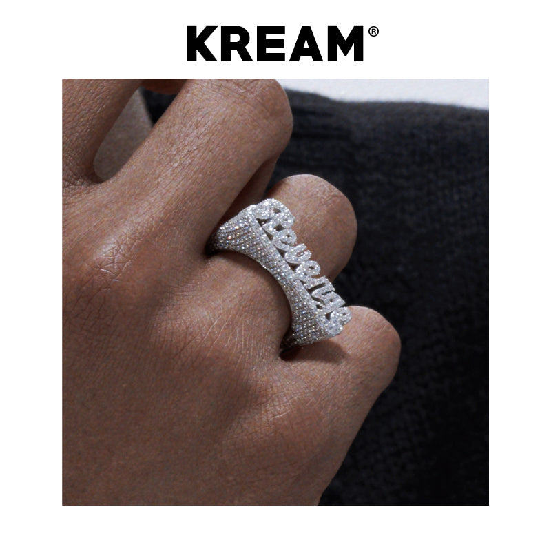 KREAM S925 Pure silver ice revenge ring