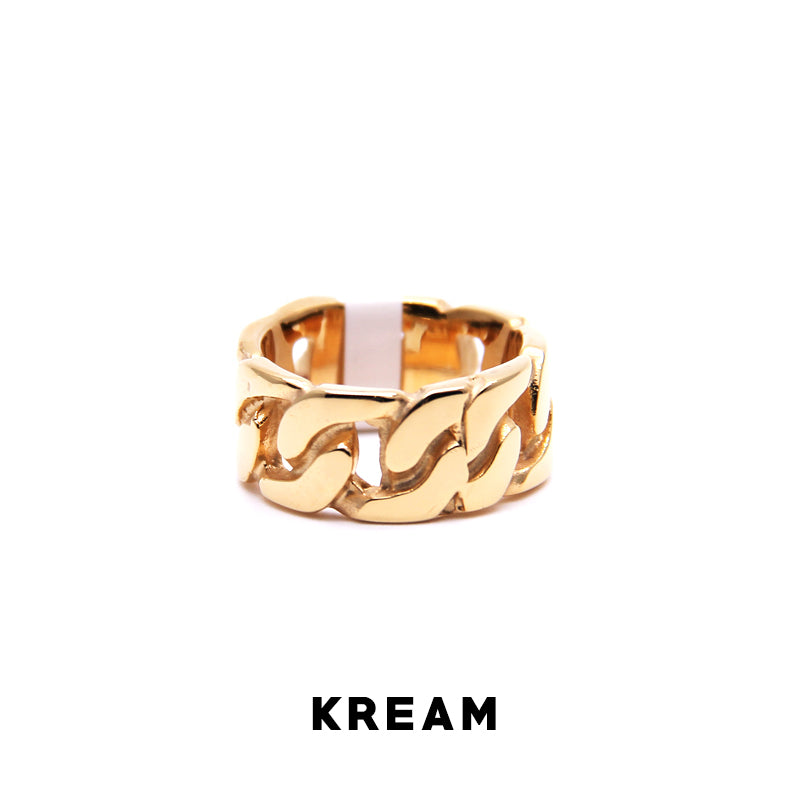 KREAM 18K gold-plated ring vintage twisted chain ring