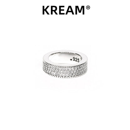 KREAMS925 VINTAGE ICE RING Vintage Full Diamond Ring in Sterling Silver