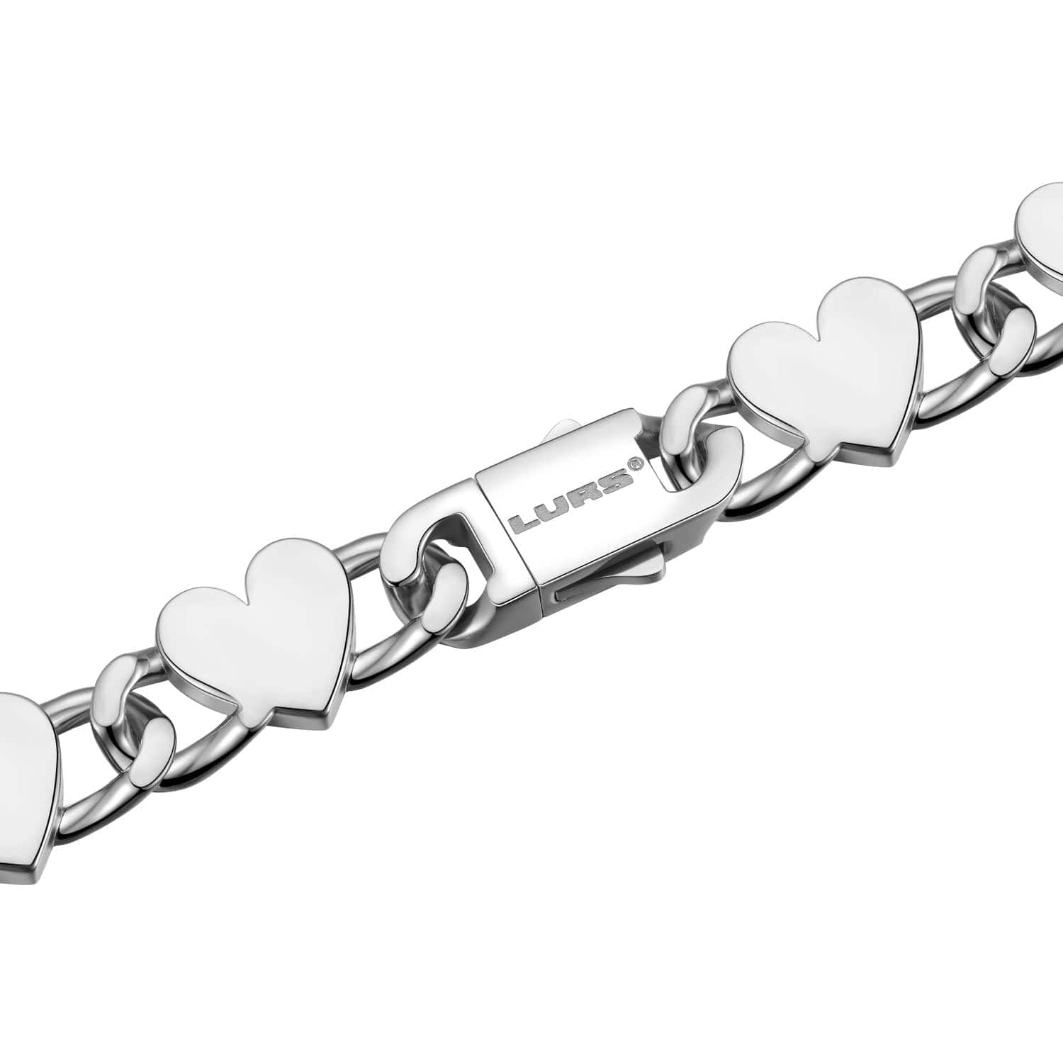 LURS Heart Cuban Chain