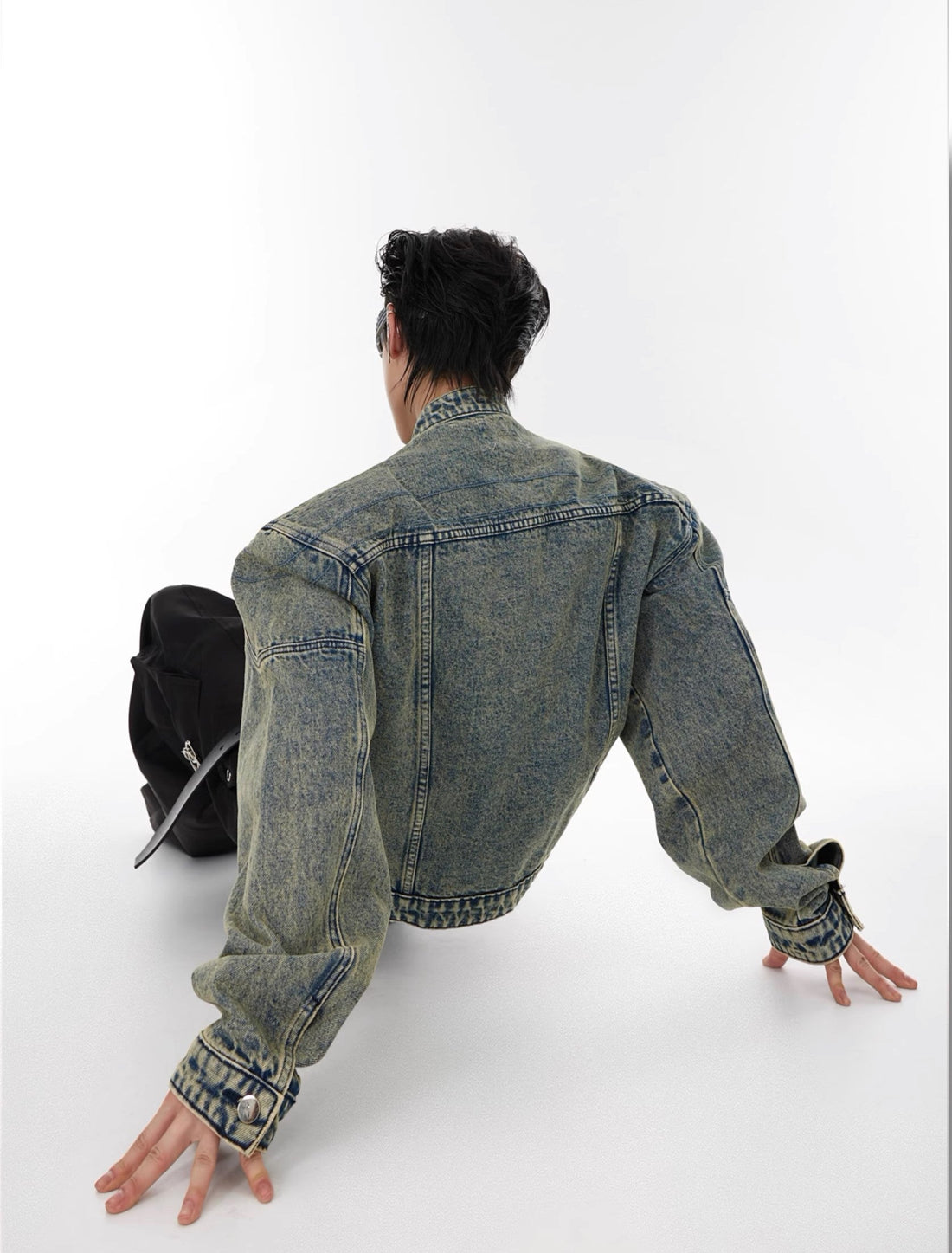 ArguE CulturE Washed Shoulder Pad Denim Jacket