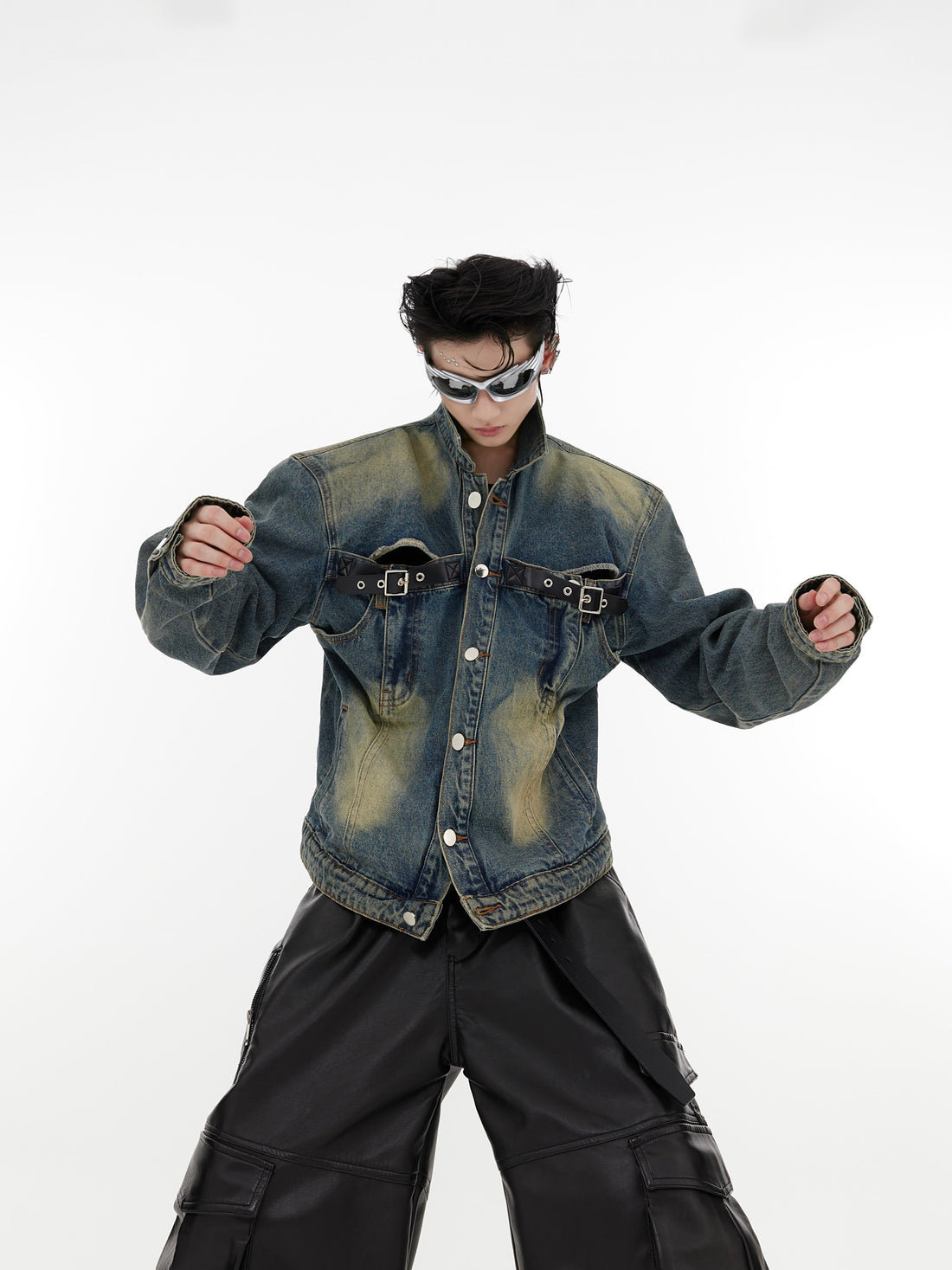 ArguE CulturE Cutout Cropped Denim Jacket