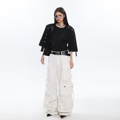 Multi-pocket Pleated Cargo Pants