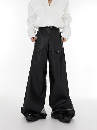 ArguE CulturE High Waist Wide Leg Leather Pants