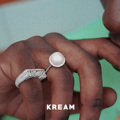 KREAM S925 sterling silver natural pearl ring