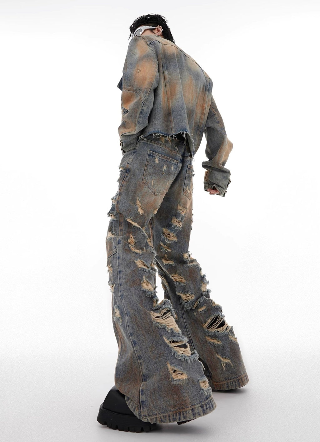 ArguE CulturE Distressed Denim Jacket Ripped Denim - COPPING THREADS - ArguE CulturE