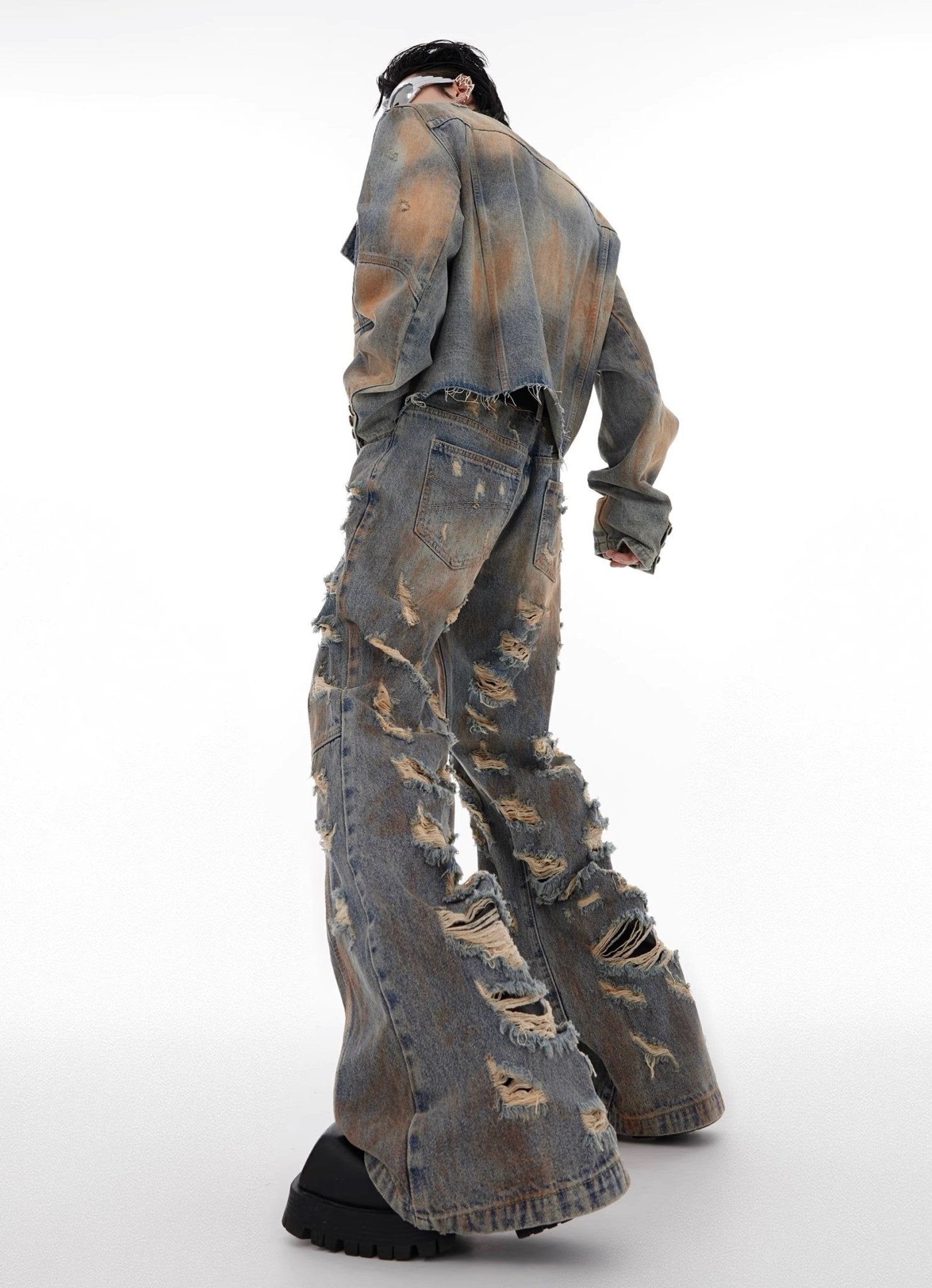 ArguE CulturE Distressed Denim Jacket Ripped Denim - COPPING THREADS - ArguE CulturE