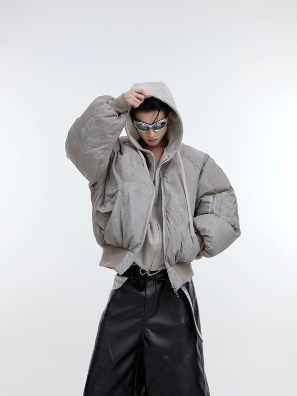 ArguE CulturE Distressed Two - piece Design Sweatshirt Patchwork Cotton Jacket - COPPING THREADS - ArguE CulturE