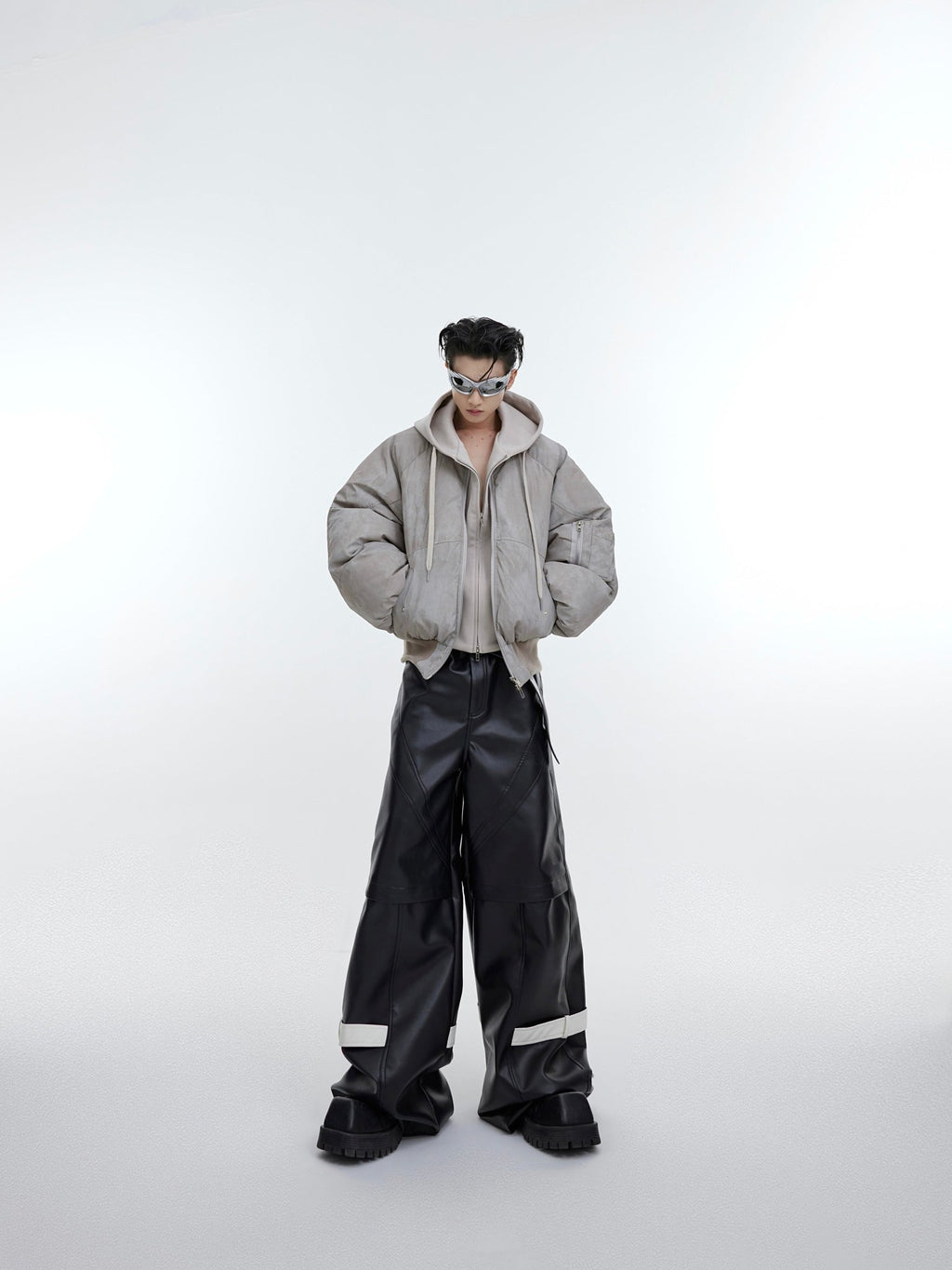 ArguE CulturE Distressed Two - piece Design Sweatshirt Patchwork Cotton Jacket - COPPING THREADS - ArguE CulturE