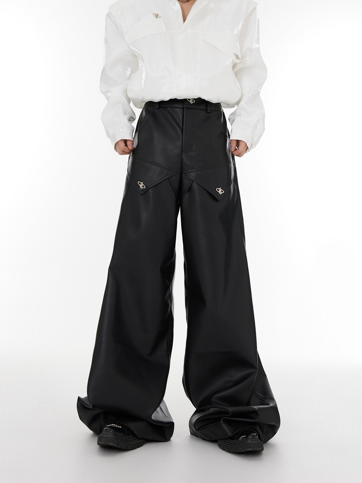 ArguE CulturE High Waist Wide Leg Leather Pants - COPPING THREADS - ArguE CulturE Hauptbild