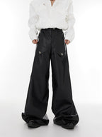 ArguE CulturE High Waist Wide Leg Leather Pants - COPPING THREADS - ArguE CulturE