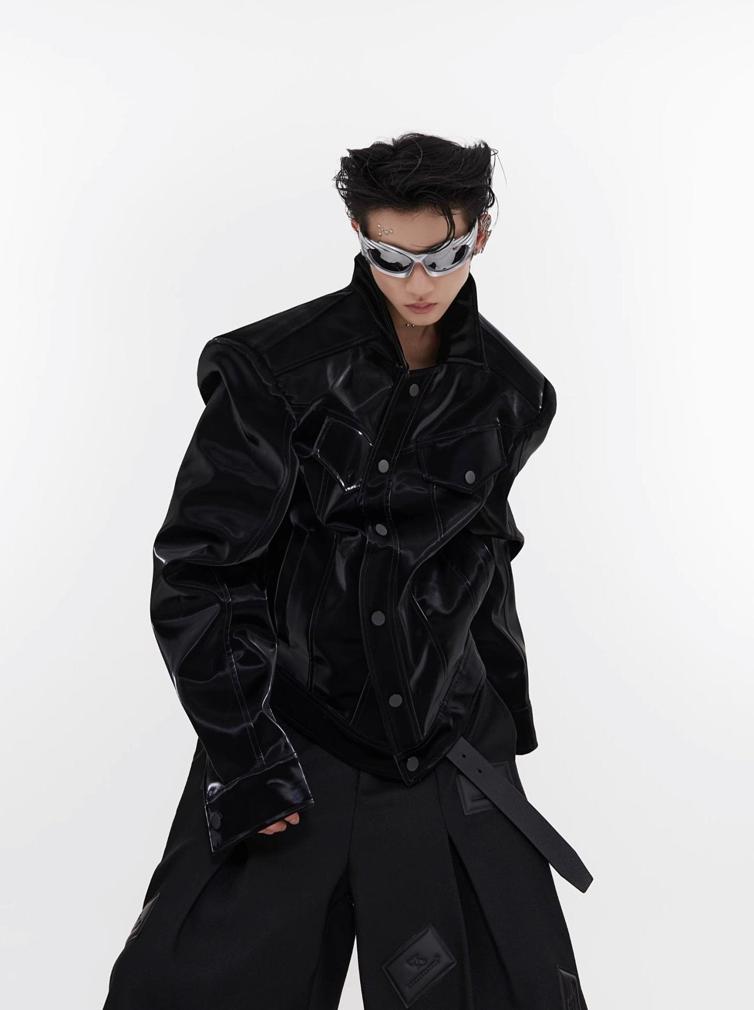 ArguE CulturE Liquid Shoulder Pad PU Jacket - COPPING THREADS - ArguE CulturE