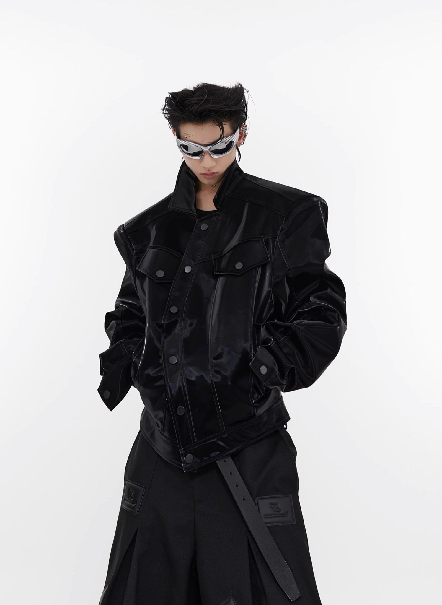 ArguE CulturE Liquid Shoulder Pad PU Jacket - COPPING THREADS - ArguE CulturE