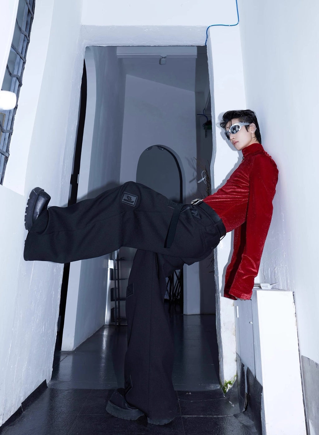 ArguE CulturE Liquid stand collar bottoming Long Sleeve Tee - COPPING THREADS - ArguE CulturE