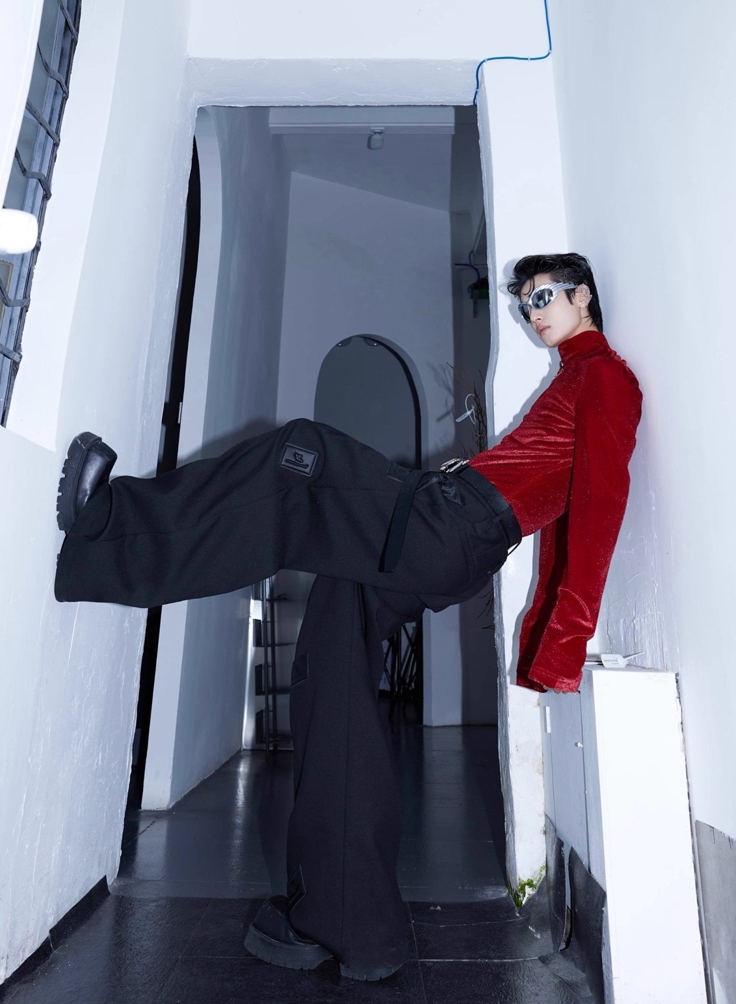 ArguE CulturE Liquid stand collar bottoming Long Sleeve Tee - COPPING THREADS - ArguE CulturE