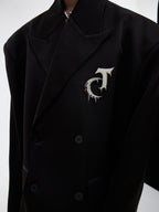 ArguE CulturE Matte Silhouette Padded Shoulder Blazer - COPPING THREADS - ArguE CulturE