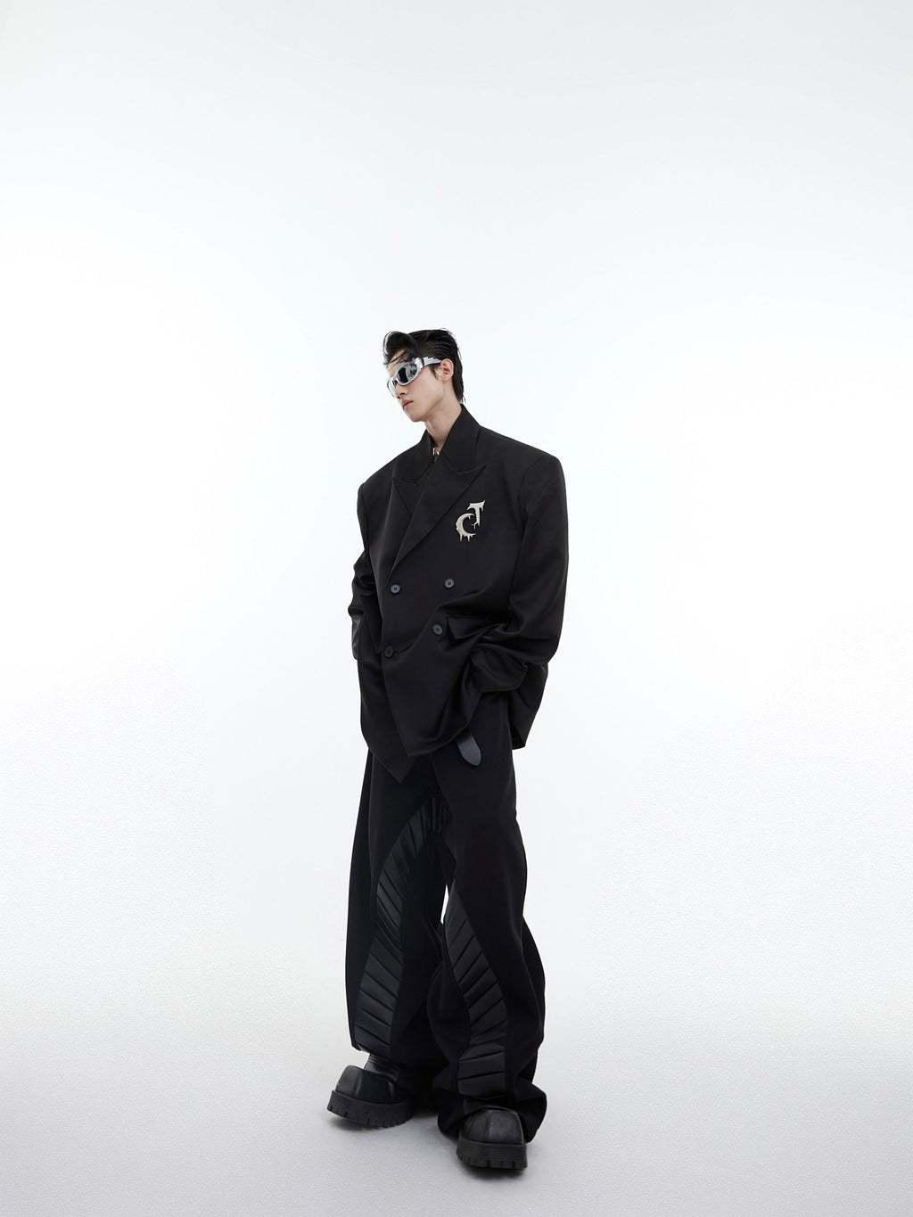 ArguE CulturE Matte Silhouette Padded Shoulder Blazer - COPPING THREADS - ArguE CulturE