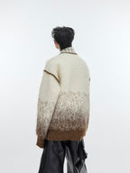 ArguE CulturE Polka Dot Gradient V - neck Silhouette Sweater - COPPING THREADS - ArguE CulturE