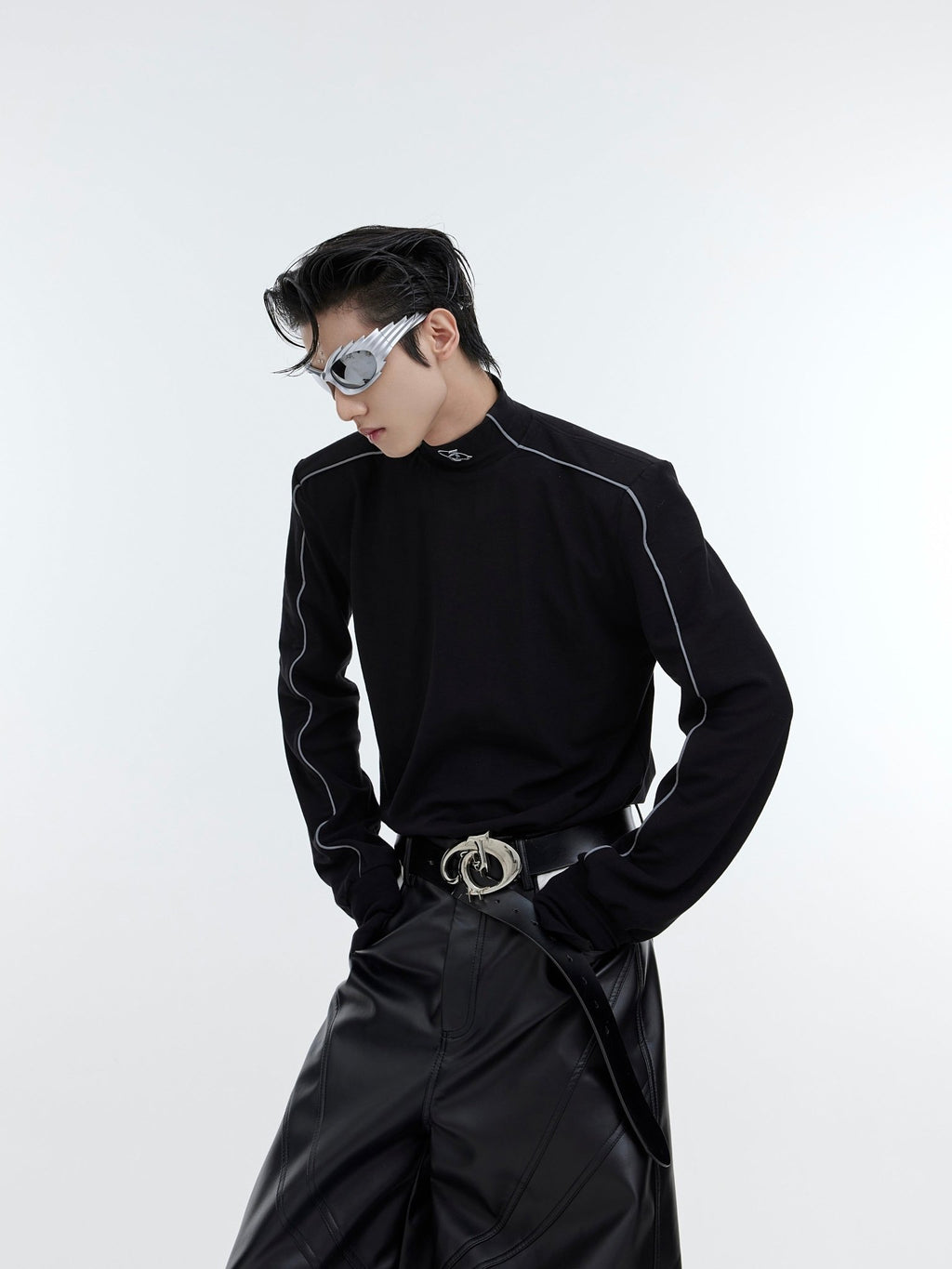 ArguE CulturE Reflective Stripe High - neck Thermal Base Layer Shirt - COPPING THREADS - ArguE CulturE