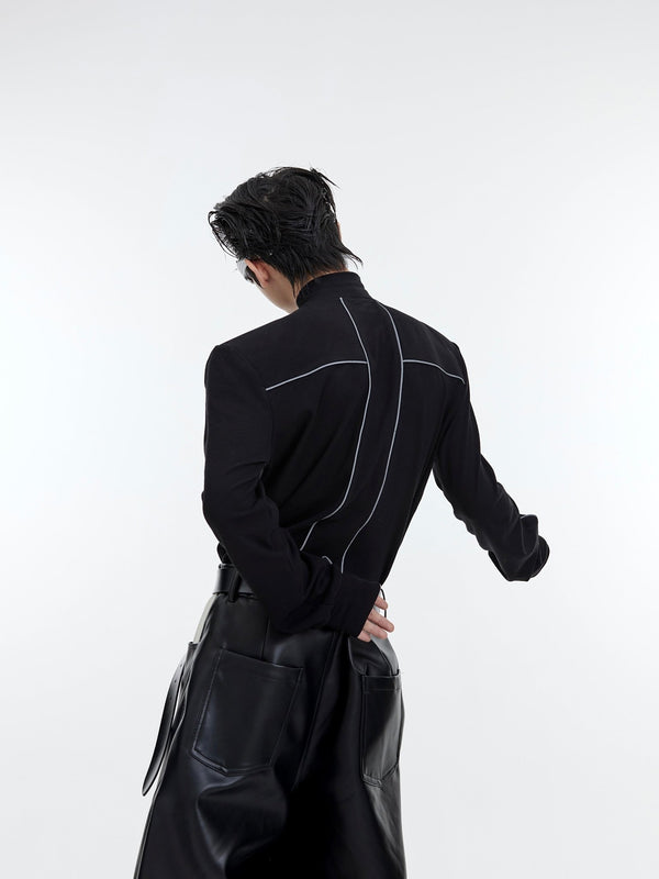 ArguE CulturE Reflective Stripe High - neck Thermal Base Layer Shirt - COPPING THREADS - ArguE CulturE