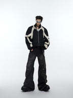 ArguE CulturE Sheep Wool Thickened PU Leather Jacket - COPPING THREADS - ArguE CulturE