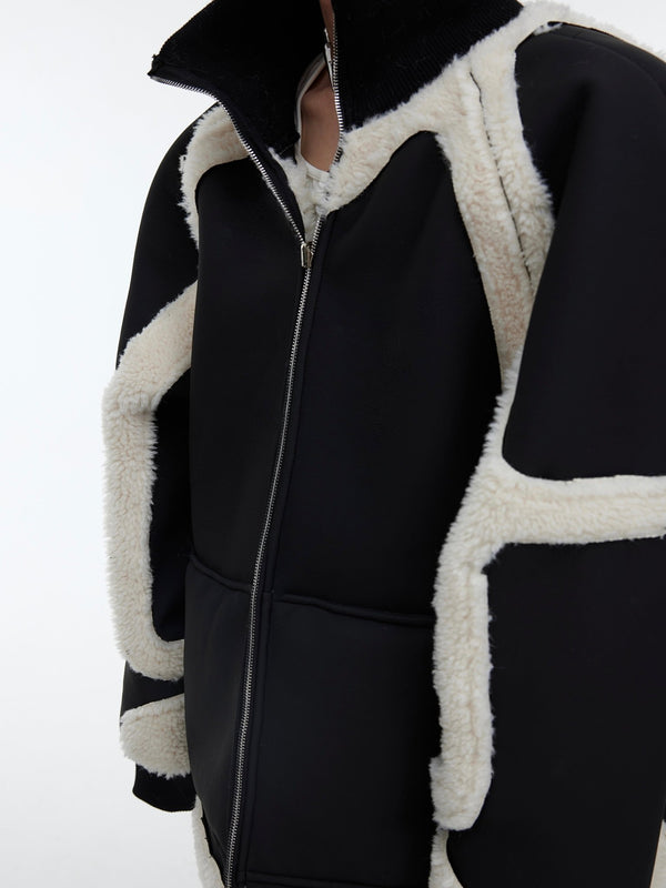 ArguE CulturE Sheep Wool Thickened PU Leather Jacket - COPPING THREADS - ArguE CulturE