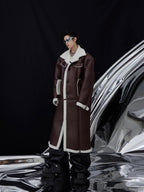 ArguE CulturE Sherpa Paneled Leather Coat - COPPING THREADS - ArguE CulturE
