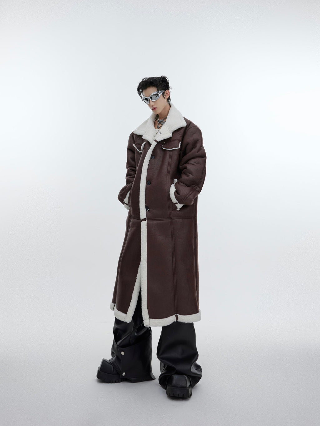 ArguE CulturE Sherpa Paneled Leather Coat - COPPING THREADS - ArguE CulturE