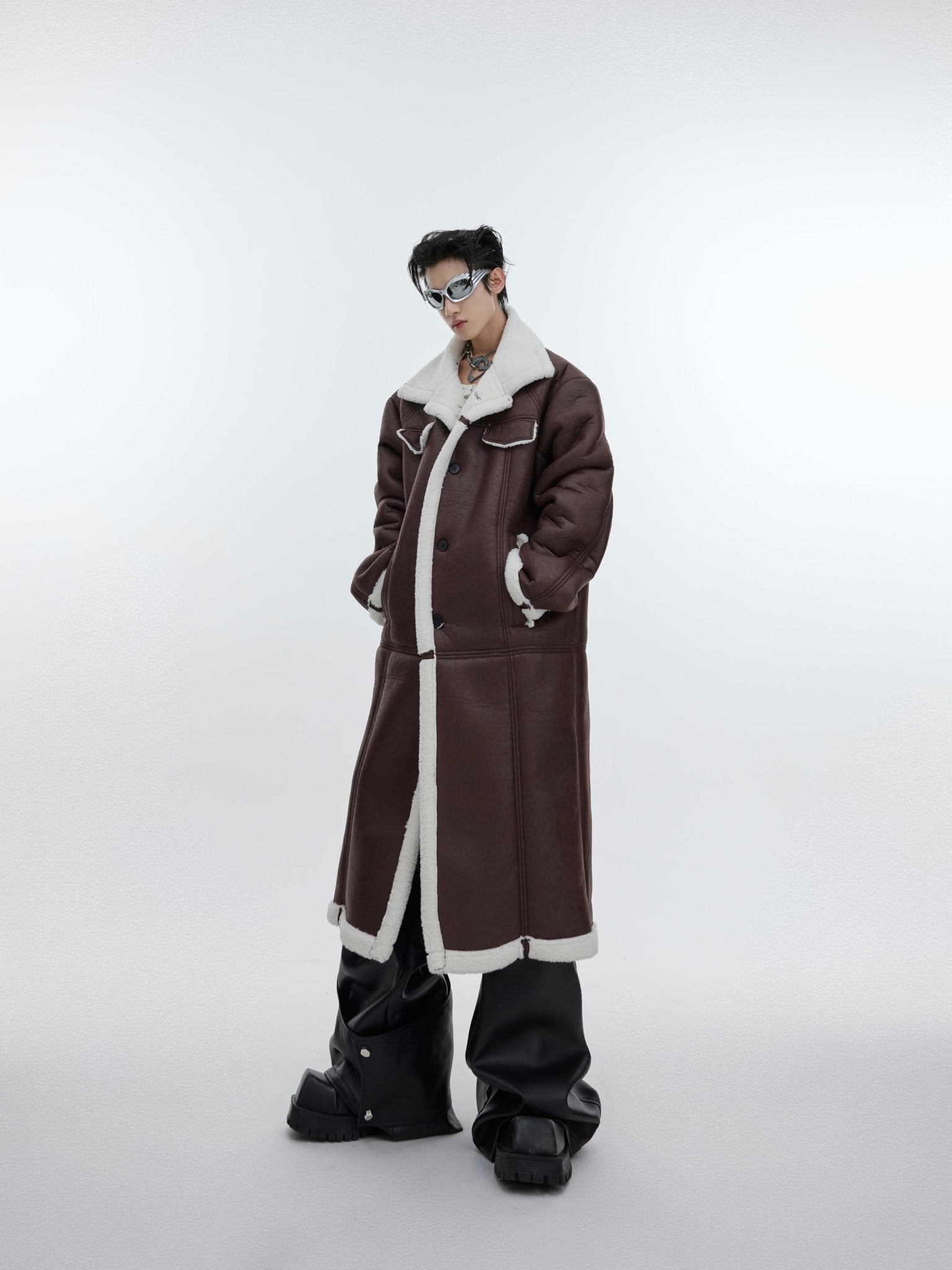 ArguE CulturE Sherpa Paneled Leather Coat - COPPING THREADS - ArguE CulturE