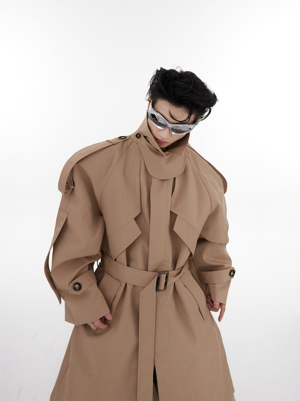 ArguE CulturE Turtleneck Shoulder Pad Coat - COPPING THREADS - ArguE CulturE