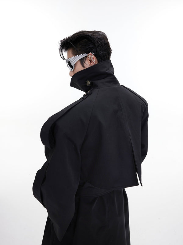 ArguE CulturE Turtleneck Shoulder Pad Coat - COPPING THREADS - ArguE CulturE