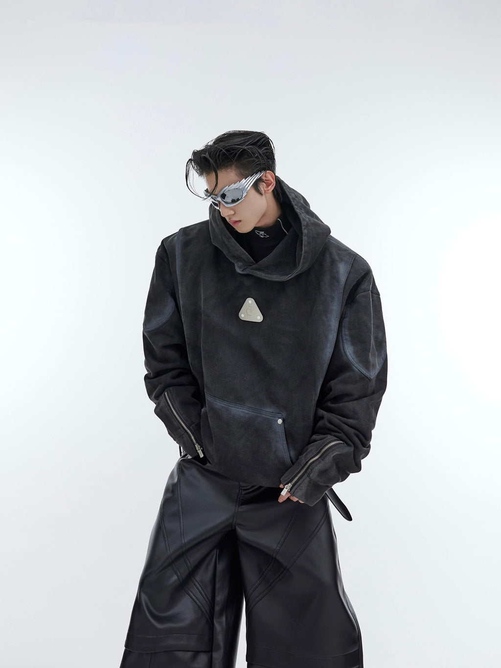 ArguE CulturE Washed and Spray - painted Distressed Hoodie - COPPING THREADS - ArguE CulturE