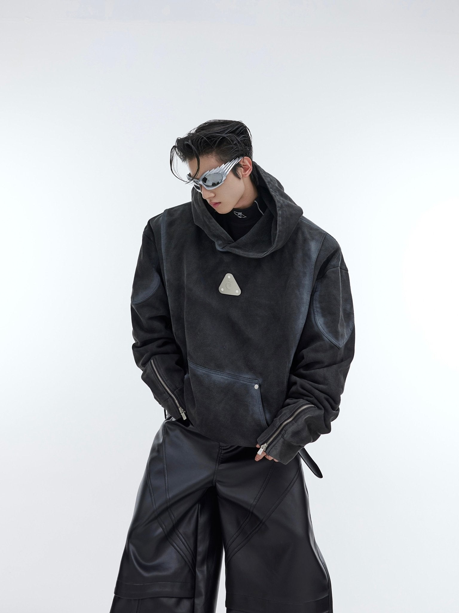 ArguE CulturE Washed and Spray - painted Distressed Hoodie - COPPING THREADS - ArguE CulturE