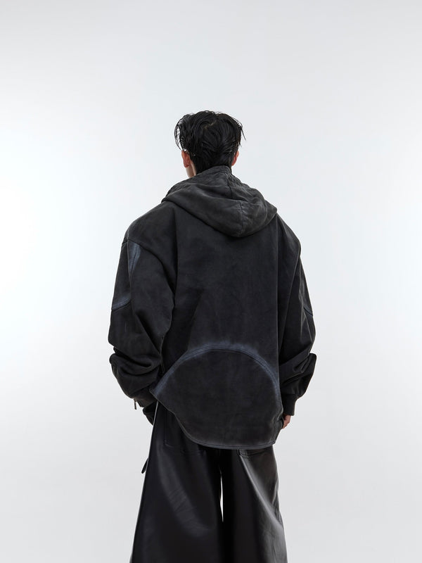ArguE CulturE Washed and Spray - painted Distressed Hoodie - COPPING THREADS - ArguE CulturE