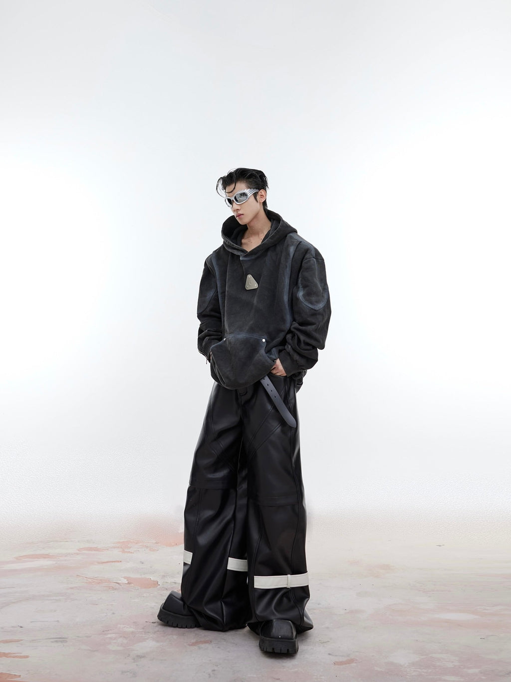 ArguE CulturE Washed and Spray - painted Distressed Hoodie - COPPING THREADS - ArguE CulturE