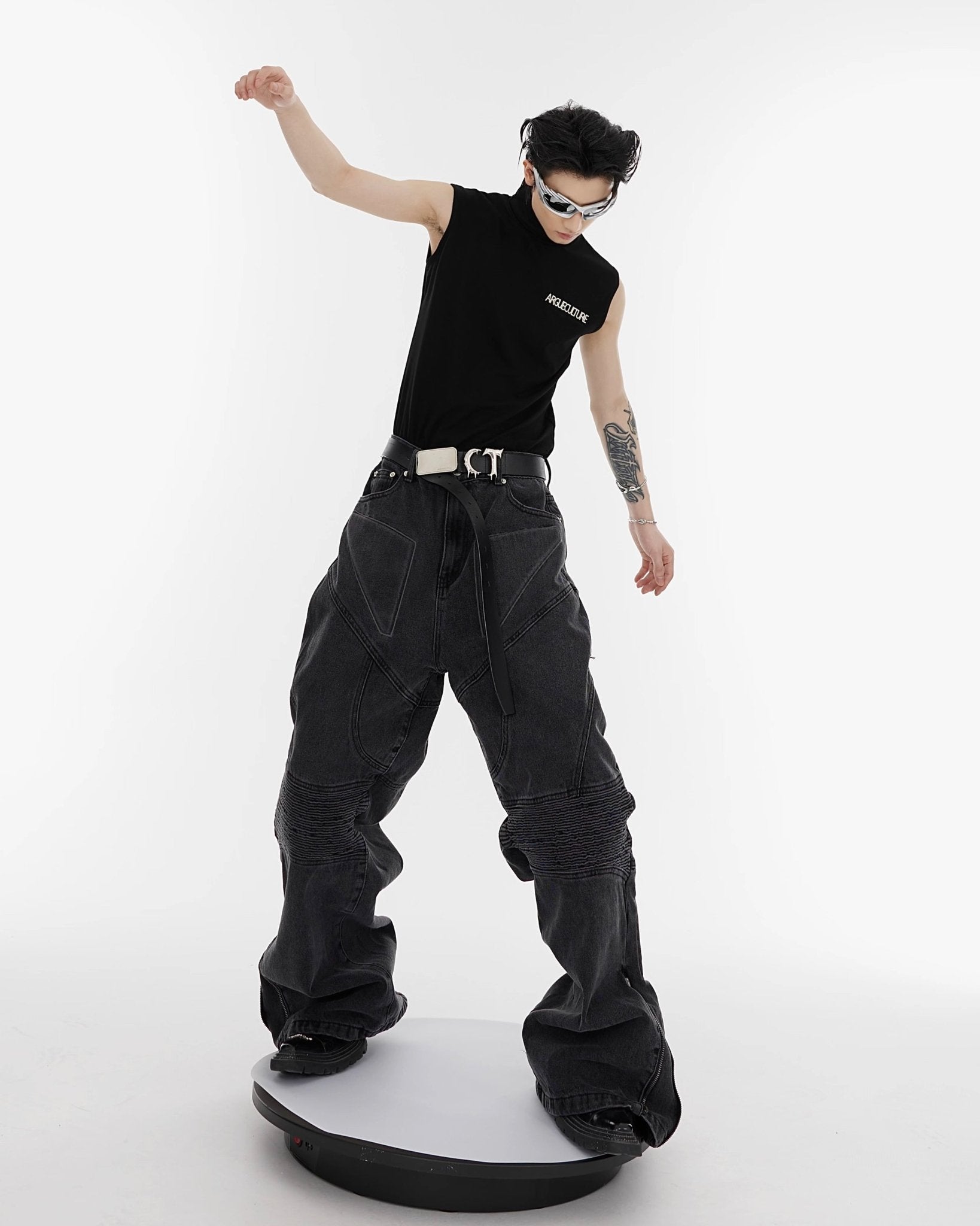 ArguE CulturE Washed Crinkled Denim - COPPING THREADS - ArguE CulturE