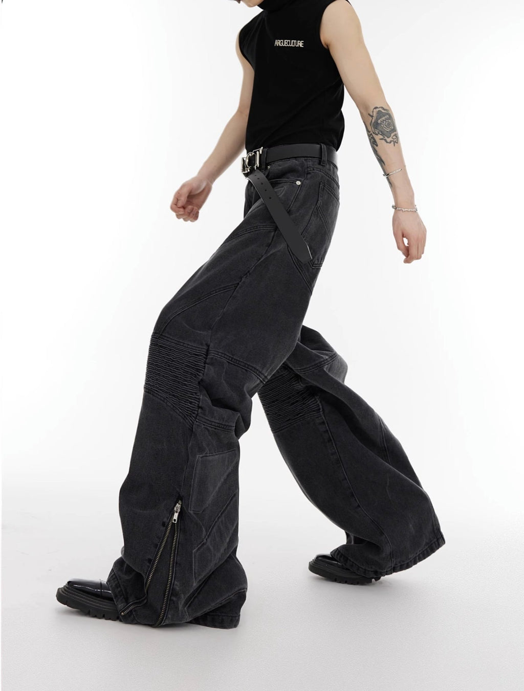 ArguE CulturE Washed Crinkled Denim - COPPING THREADS - ArguE CulturE