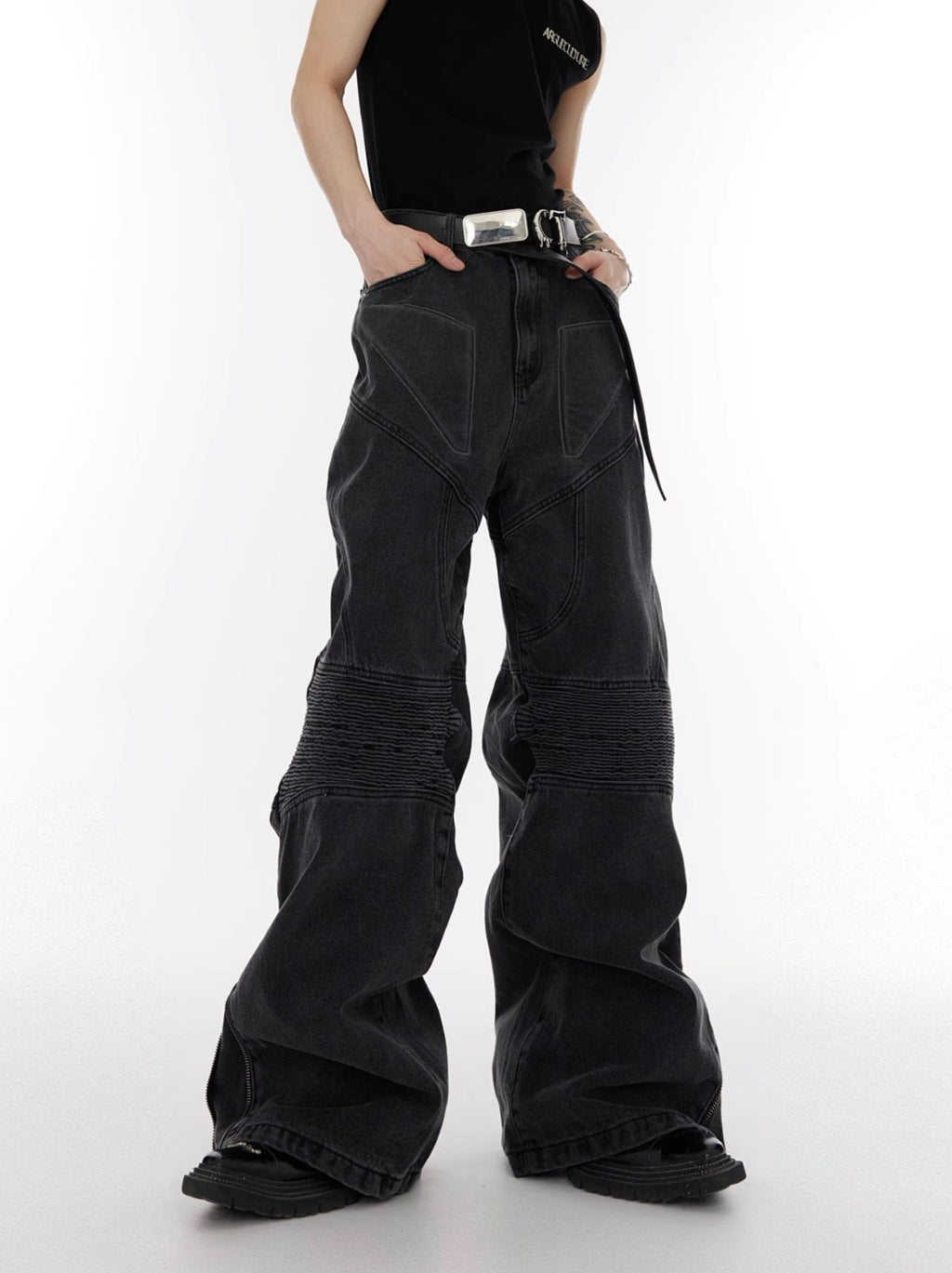 ArguE CulturE Washed Crinkled Denim - COPPING THREADS - ArguE CulturE