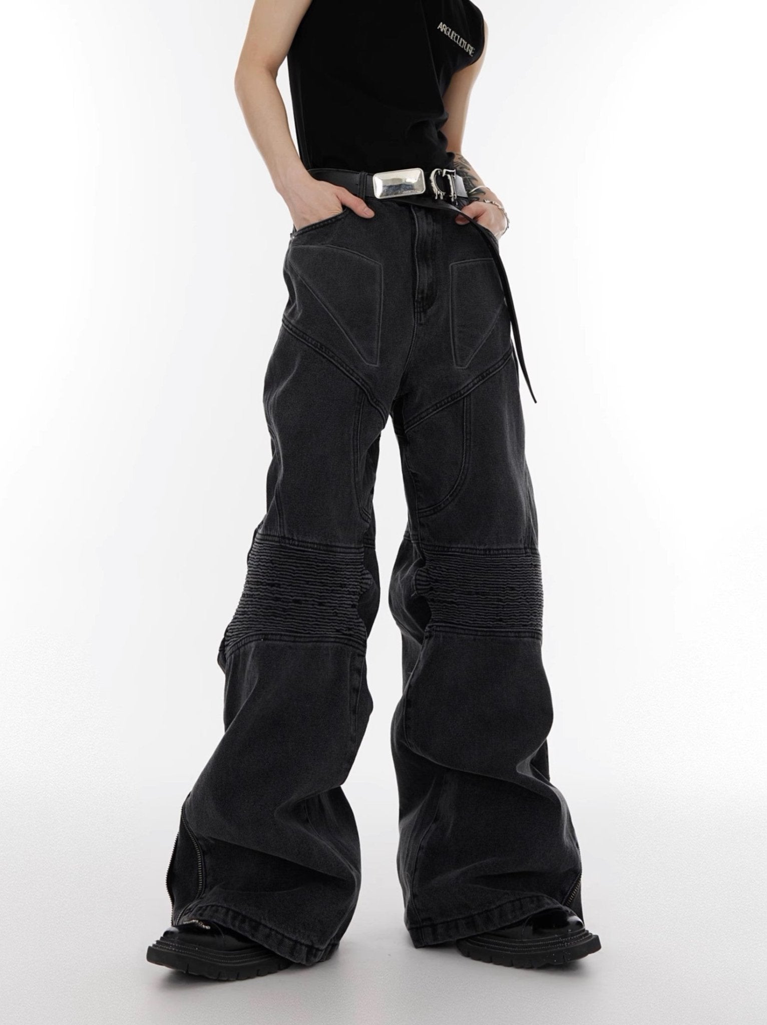 ArguE CulturE Washed Crinkled Denim - COPPING THREADS - ArguE CulturE