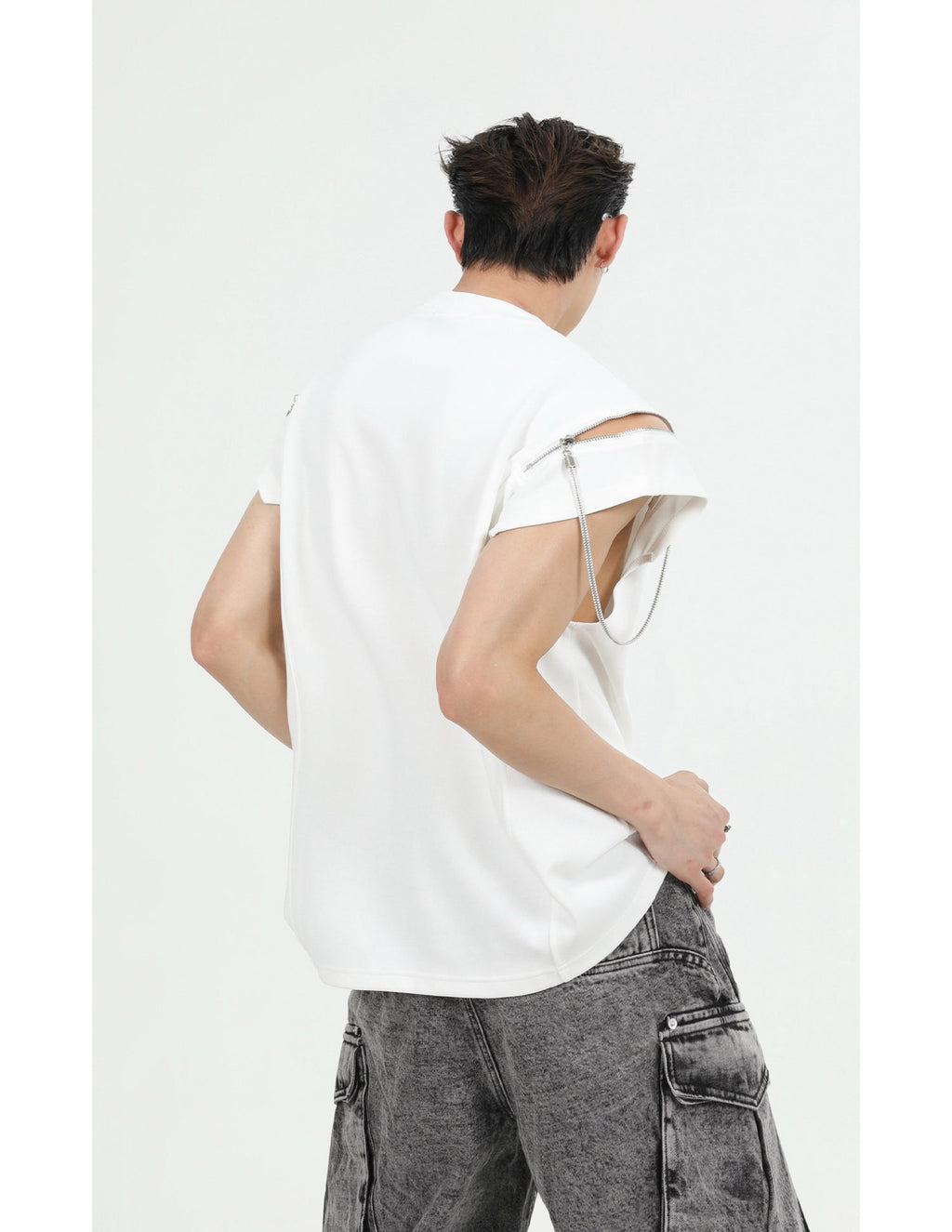 ArguE CulturE Zipper Metal Trim Vest - COPPING THREADS - ArguE CulturE