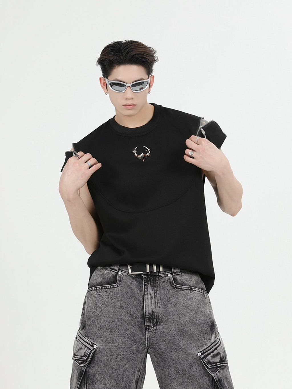 ArguE CulturE Zipper Metal Trim Vest - COPPING THREADS - ArguE CulturE