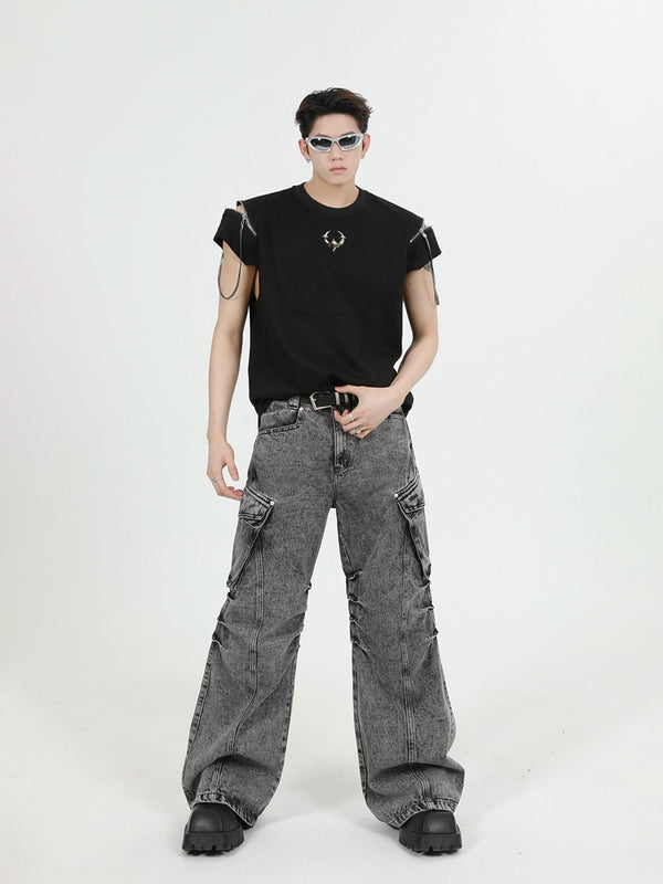 ArguE CulturE Zipper Metal Trim Vest - COPPING THREADS - ArguE CulturE